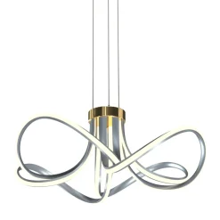 Lampy Wiszące|Zumaline Lampa wisząca LED ABRO czarno-szaro-złota