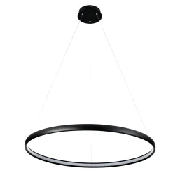 Lampy Wiszące|Zumaline Lampa wisząca LED czarna CARLO 80 cm