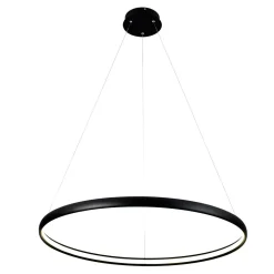 Lampy Wiszące|Zumaline Lampa wisząca LED czarna CARLO 80 cm