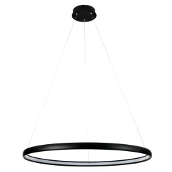 Lampy Wiszące|Zumaline Lampa wisząca LED czarna CARLO 80 cm