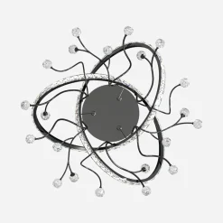 Zumaline Lampa wisząca LED czarna chrom MAIA z pilotem