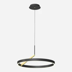 Lampy Wiszące|Zumaline Lampa wisząca LED czarna MALU z pilotem