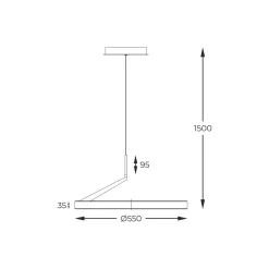 Lampy Wiszące|Zumaline Lampa wisząca LED czarna MALU z pilotem