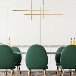 Zumaline Lampa wisząca LED EDGE czarno-złota