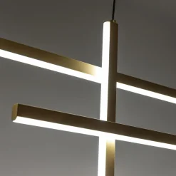 Zumaline Lampa wisząca LED EDGE czarno-złota