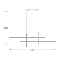 Zumaline Lampa wisząca LED EDGE czarno-złota