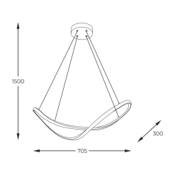 Lampy Wiszące|Zumaline Lampa wisząca LED ERDA czarna