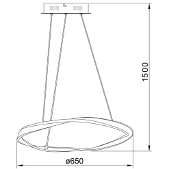 Lampy Wiszące|Zumaline Lampa wisząca LED GIRONA 65 cm