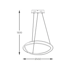 Zumaline Lampa wisząca LED GIRONA 45 cm