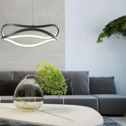 Wszystkie Lampy Sufitowe|Zumaline Lampa wisząca LED HARLEY czarna