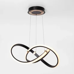 Lampy Wiszące|Zumaline Lampa wisząca LED INDIGO czarno-złota