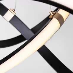 Lampy Wiszące|Zumaline Lampa wisząca LED INDIGO czarno-złota