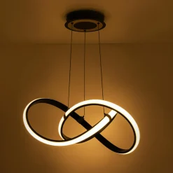 Lampy Wiszące|Zumaline Lampa wisząca LED INDIGO czarno-złota