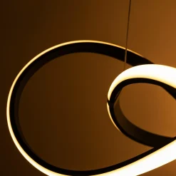 Lampy Wiszące|Zumaline Lampa wisząca LED INDIGO czarno-złota