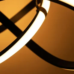 Lampy Wiszące|Zumaline Lampa wisząca LED INDIGO czarno-złota