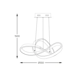 Lampy Wiszące|Zumaline Lampa wisząca LED INDIGO czarno-złota