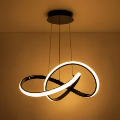 Lampy Wiszące|Zumaline Lampa wisząca LED INDIGO czarna chrom