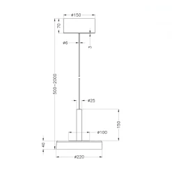 inny Lampa wisząca LED kawowa CELESTE