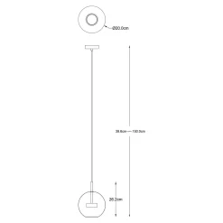 Lampy Wiszące|Zumaline Lampa wisząca LED kula chrom ENCELADUS