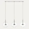Zumaline Lampa wisząca LED listwa 3 kule chrom ENCELADUS