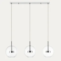 Zumaline Lampa wisząca LED listwa 3 kule chrom ENCELADUS