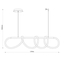Lampy Wiszące|Zumaline Lampa wisząca LED listwa czarna BALBO