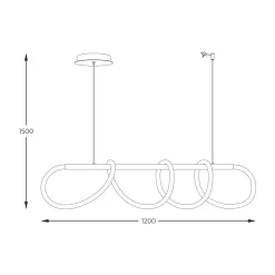 Zumaline Lampa wisząca LED listwa złota BALBO