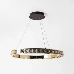 Lampy Wiszące|Zumaline Lampa wisząca LED MURIEL czarno-złota