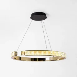 Lampy Wiszące|Zumaline Lampa wisząca LED MURIEL czarno-złota