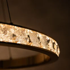 Lampy Wiszące|Zumaline Lampa wisząca LED MURIEL czarno-złota