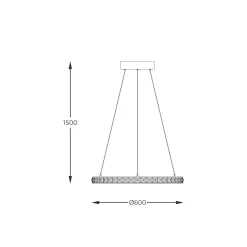 Lampy Wiszące|Zumaline Lampa wisząca LED MURIEL czarno-złota