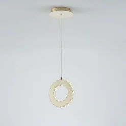 Zumaline Lampa wisząca LED pierścień złota GIRONA