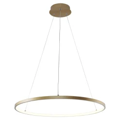 Lampy Wiszące|Zumaline Lampa wisząca LED pierścieniowa złota BRENO 60 cm