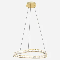 Zumaline Lampa wisząca LED pierścieniowa złota ATHESA z pilotem