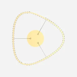 Zumaline Lampa wisząca LED pierścieniowa złota ATHESA z pilotem