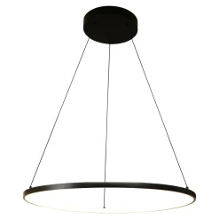 Lampy Wiszące|Zumaline Lampa wisząca LED pierścieniowa czarna HORIK 60 cm