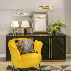 Zumaline Lampa wisząca LED srebrna CARLO 60 cm