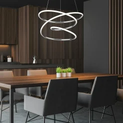 Lampa wisząca LED srebrna BOLOGNA