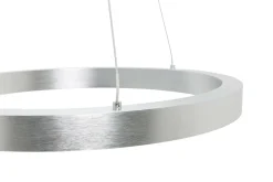 Lampy Wiszące|Zumaline Lampa wisząca LED srebrna CARLO 50 cm