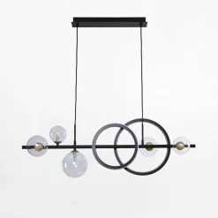 Lampy Wiszące|Zumaline Lampa wisząca LED 20W 5xG9 czarno-złota TAREMI z pilotem