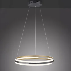 Lampy Wiszące|Paul Neuhaus Lampa wisząca LED Wi-Fi czarno-złota Q-BELUGA z pilotem