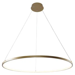 Zumaline Lampa wisząca LED z pierścieniem złota BRENO 80 cm