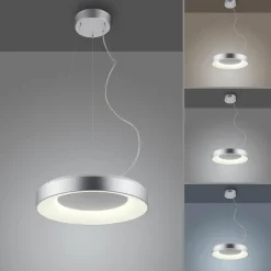 Paul Neuhaus Lampa wisząca LED z pilotem srebrna KETO ANIKA