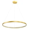 Zumaline Lampa wisząca LED złota CARLO 80 cm