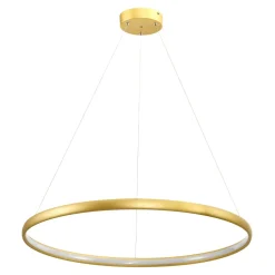 Zumaline Lampa wisząca LED złota CARLO 80 cm