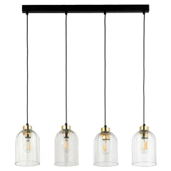 TK Tomasz Krywult Lampa wisząca listwa 4 klosze transparent SATIPO 4