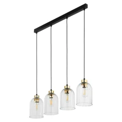 TK Tomasz Krywult Lampa wisząca listwa 4 klosze transparent SATIPO 4