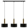 Zumaline Lampa wisząca listwa czarno-złota LEO III