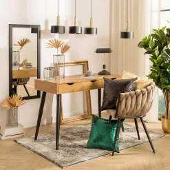 Zumaline Lampa wisząca listwa czarno-złota LEO III