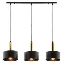 Zumaline Lampa wisząca listwa czarno-złota LEO III